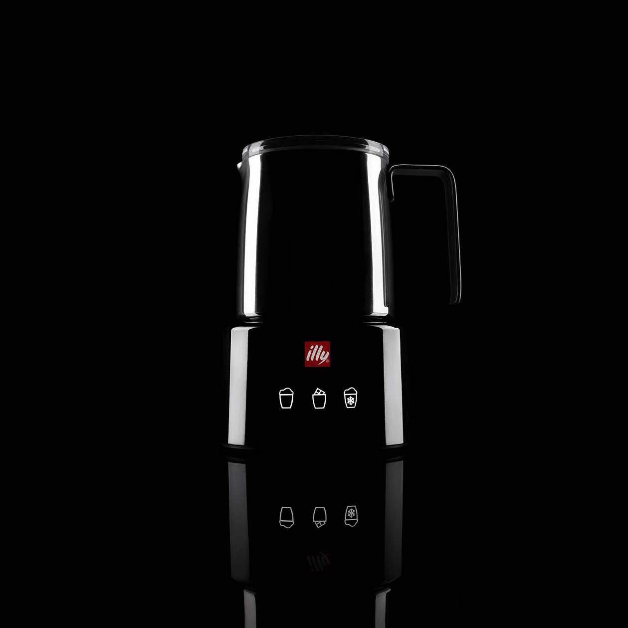 illy Electric Milk Frother - Black & Stainless Steel