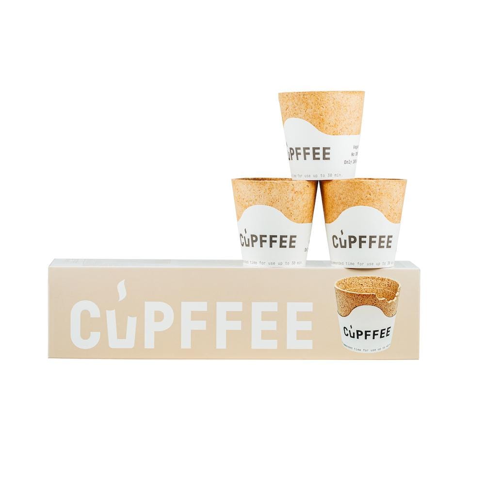 Cupffee: Edible coffee cup developed from oat brand and wheat flour